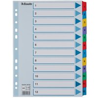 Esselte Ordnerregister Vollformat 1-12 farbig von Esselte