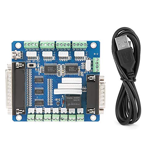 Estink 5-Achsen-CNC-Breakout-Board, MACH3 Schrittmotor Treiber CNC Router Gravieren Fräsmaschine CNC Controller, mit USB-Kabel von Estink