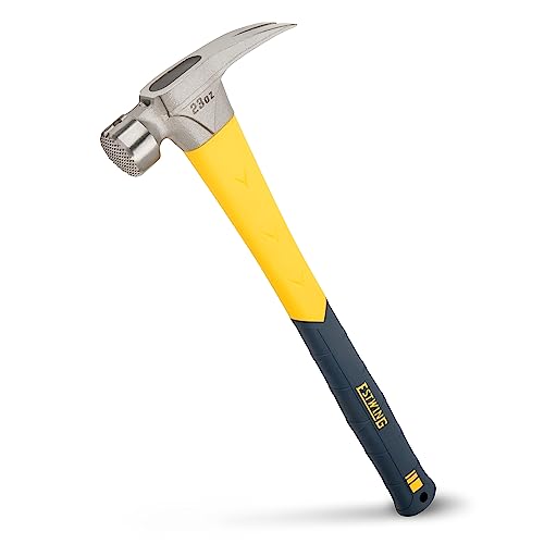 ESTWING Sure Strike Hammer – 652 g Klauenhammer mit gefräster Oberfläche und Fiberglas-Griff – MRF23LM von Estwing