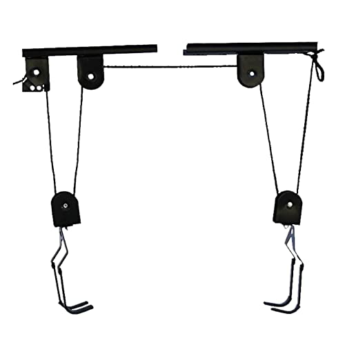 Bike Lift Fahrradlift mit Deckenhalterung bis 60 kg Bike-Lift E-Bike Deckenlift Fahrrad, 12x6.5x4cm, Schwarz von Esyogen