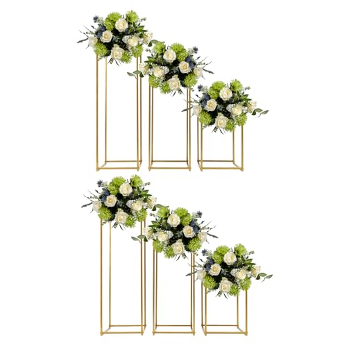 6 Stück hoch Gold Vase Blumenständer, Säule Display-Ständer, Für Home Party Hochzeit Dekorationen von EurHomePlus