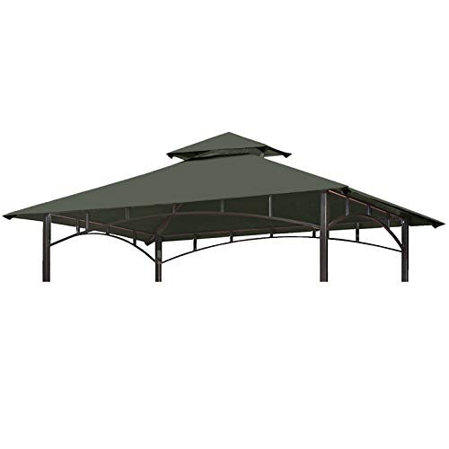 Eurmax 5FT x 8FT Double Tiered Replacement Canopy Grill Gazebo BBQ Cover Top Grill Gazebo Canopy Replacement Roof(Gray) von Eurmax