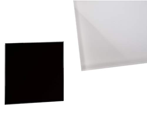 Euro Tische Glasplatte und Tischplatte 45x45cm in Quadratisch Gestalt, Glasboden mit 6mm ESG Sicherheitsglas, Perfekt Geeignet als Tischplatte, Bodenplatte (Weiß) von Euro Tische