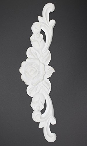 Ornament für Stuckleisten Deckenleisten Kunststoff unlackiert, weiß - Moderne Ornamente in verschiedenen Motiven (Style 9, 30x7x1cm) von Euro Tische