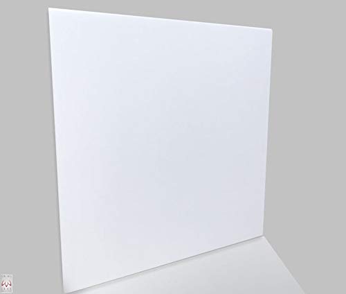 25qm / 3D Wandpaneele Wandverkleidung Deckenpaneele Platten Paneele UNI Weiß POLYSTYROL MATERIAL (25qm = 100Stück) von Eurodeco