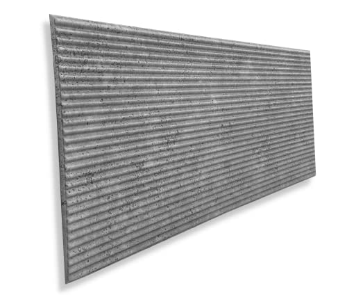 3D Paneele Lamellen Nachbildung Betonlook Wandpaneele Deckenpaneele Wanddekoration Betonimitation - Styropor Artig 3mm - Polystyrol XPS (Strips 43 x 16 Stück) von Eurodeco