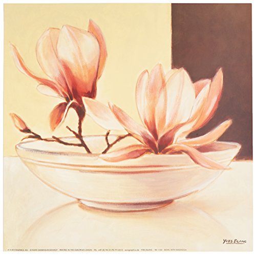 Eurographics YB1150 Yves Blanc, Bowl With Magnolia 30 x 30 cm, Hochwertiger Kunstdruck von EuroGraphics