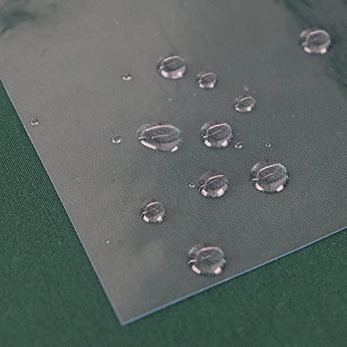 Durchsichtige tischdecke abwaschbar transparent Durchsichtig Garten Wasserabweisend Glasklar Schutzdecke Klarsichtfolie Meterware (120 x 140 cm) 0,2 mm Stark -Schnittkante von Euromat