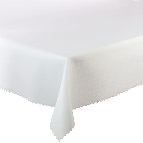 Tischdecke Fleckenresistente Tischtücher Lotus Effekt (Weiß, 130x220 cm) von Euromat