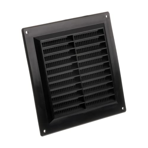 150x150mm Kunststoff-Entlüftungsabdeckung, Schwarz, Soffiten-Entlüftung – Grillabdeckung – HVAC-Belüftung von EUROPLAST