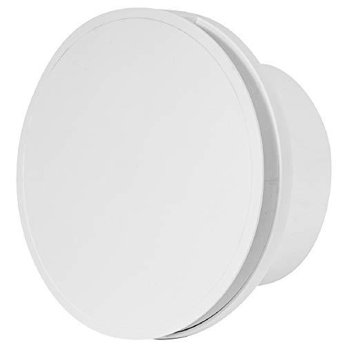 EUROPLAST Ø 100mm Wandventilator Lüfter Abluft Ventilator Küche WC Bad - Badlüfter Fan - Rund Front - Kunststoff - Weiß von EUROPLAST