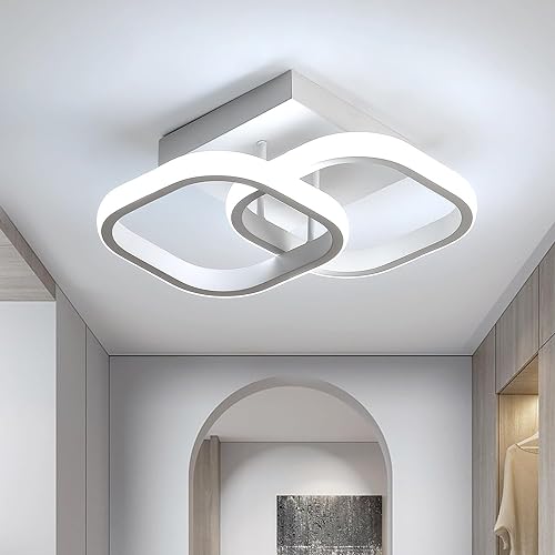 Euroshine Deckenlampe LED, 24W LED Deckenleuchte Weiß, Modern Kreative Quadratisch Deckenlampen, Deckenbeleuchtung Lampen für Balkone Flurgarderobe Schlafzimmer Keller Küche von Euroshine