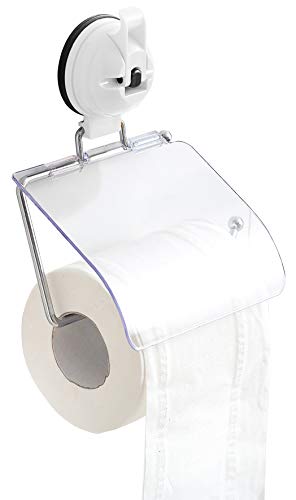 Euro Trail Toilettenpapierhalter mit Saugnapfhaken für Camping und Reisen (Weiß) von Eurotrail