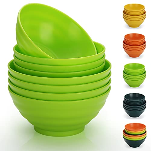 Evanda plastik müslischüssel Set mit 8er, 2 Größen 500/1000ml Unzerbrechliche wiederverwendbare leichte bowl schüssel, suppenschüssel für Allzweck, BPA-frei, Kunststoffschalen von Evanda