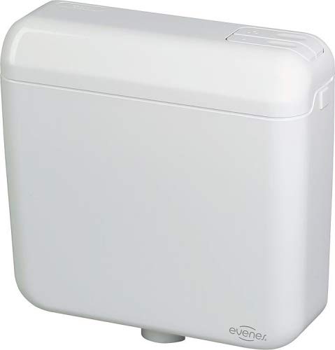 Evenes WC Aufputz Spülkasten mit 2-Mengen-Taste 6-9/3-4,5 L weiss tiefhängend 420x390x135 mm WC Bad Badezimmer von Evenes