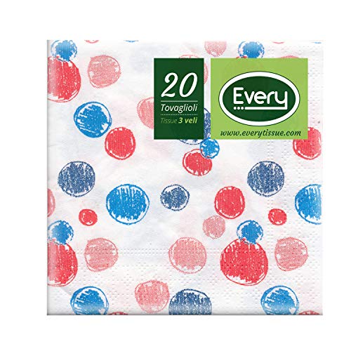 Every E243-D078 Tissue Serviette, Papier, Mare, 24x0.54 cm 20 Einheiten von EVERY