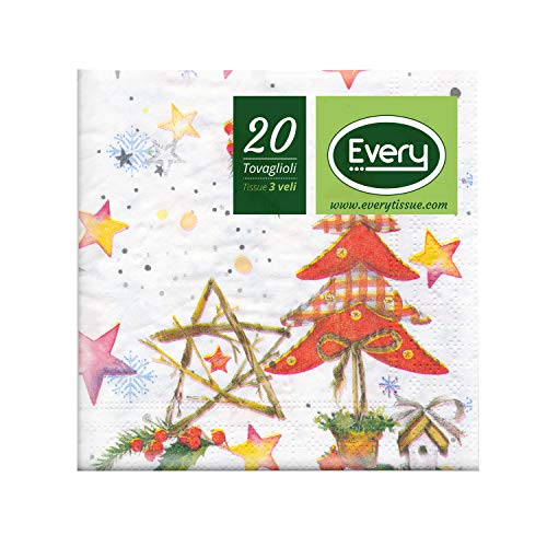 Every E243-D208 Tissue Serviette, Papier, Fantasie, 24x0.54 cm, 20 Einheiten von EVERY