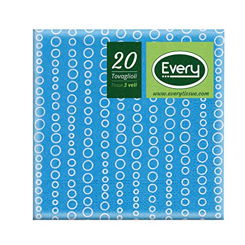 Every e243-d200 Tissue Serviette, Papier, Meer, 24 x 24 x 0.54 cm, 20 Einheiten von EVERY