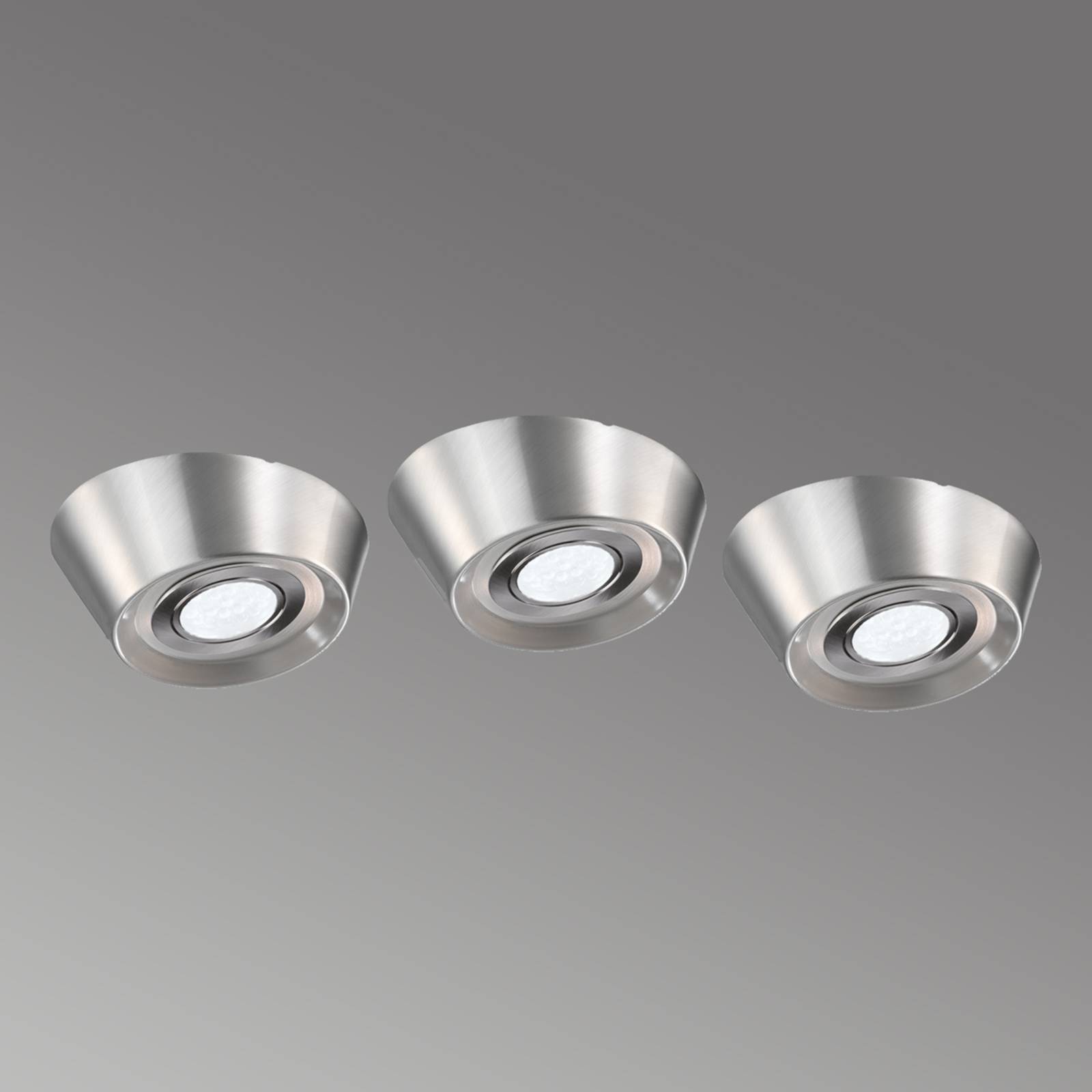 3-er Set LED-Unterbauleuchten PAL CF, 12 cm Ø von Evotec