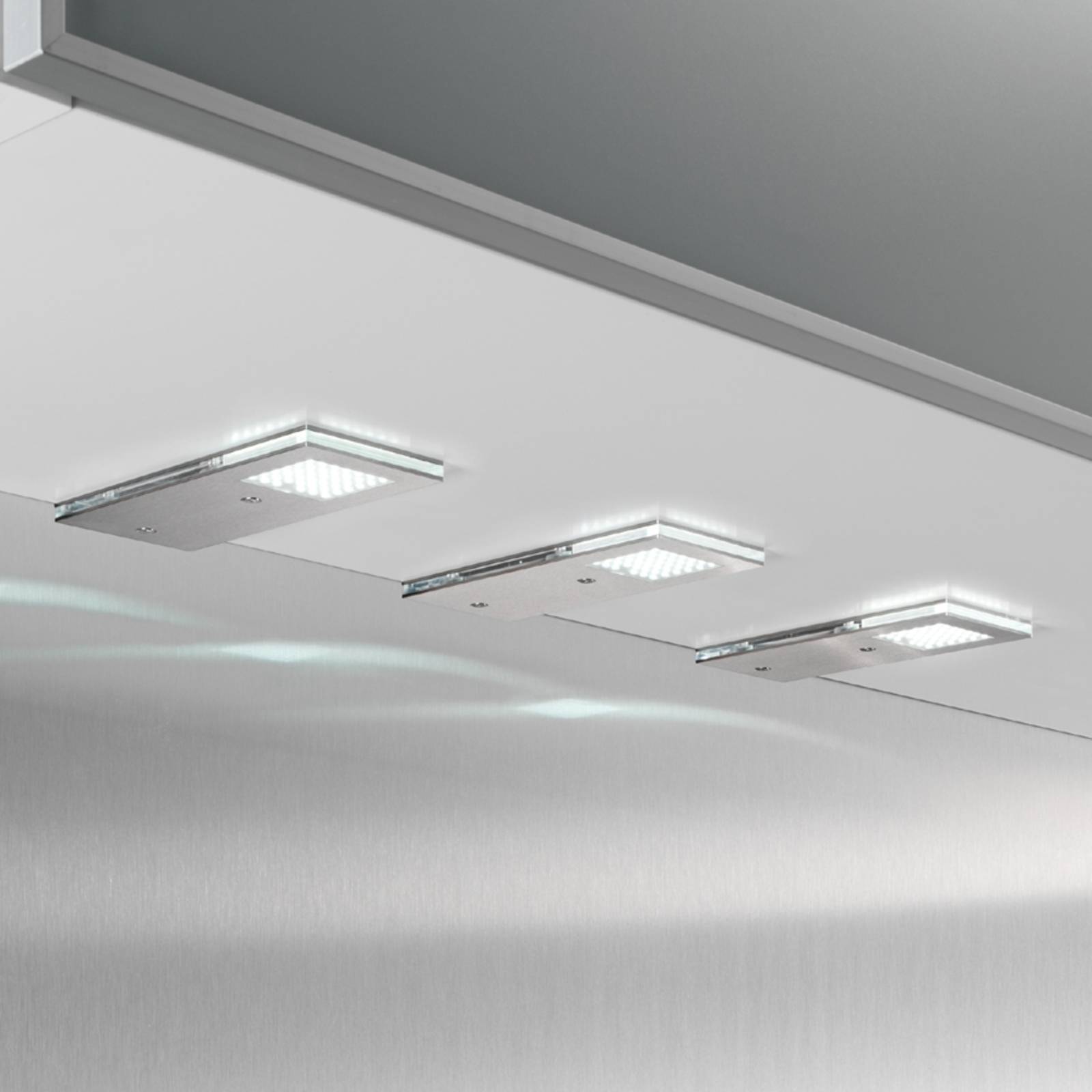 Praktische LED-Unterbauleuchte Flat I, 3er-Set von Evotec