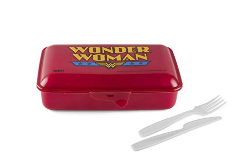 Excelsa Superhelden Lunchbox Wonder Woman, Polypropylen, Rot, 22 x 13 cm von Excelsa