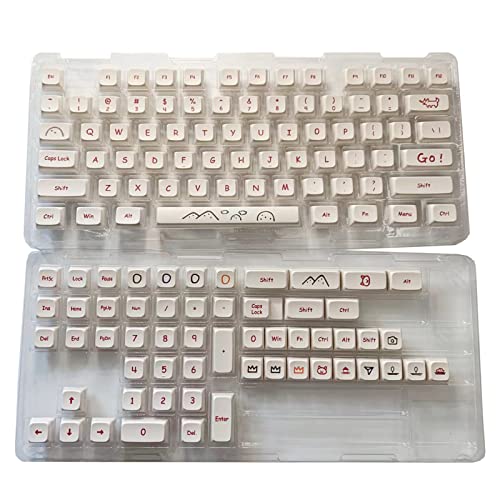 129 Tasten, Cartoon-XDA-Profil-Tastenkappen, PBT-Farbstoff-Sublimation für Cherry MX-Schalter, passend für 61, 68, 75, 87, 104, 108 Pbt Farbstoff-Sublimationstastenkappen von Exingk