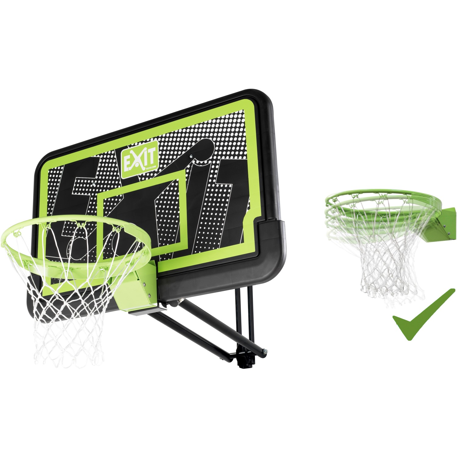EXIT Galaxy Basketballkorb zur Wandmontage mit Dunkring - Black Edition von Exit Toys