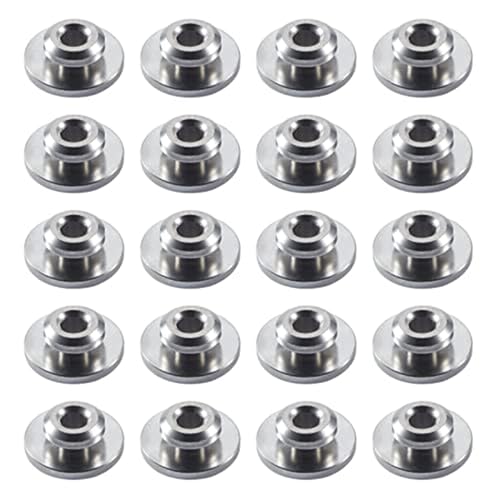 Eyourlife 20Pack Silber Kabelgeländer Kit 1/8inch Radschutz Hülsen für PT1 Metallpfosten Drahtseil Ebene Deck Unterlegscheibe Einsatz Stecker T316 Edelstahl von Eyourlife