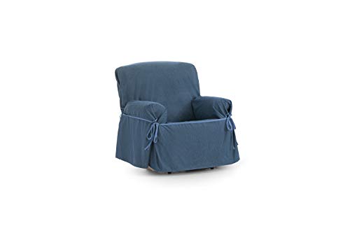 Eysa Loira Protect wasserdichte und atmungsaktive Sofa überwurf, 65% Polyester 35% Baumwolle, blau, 80-120 cm von Eysa