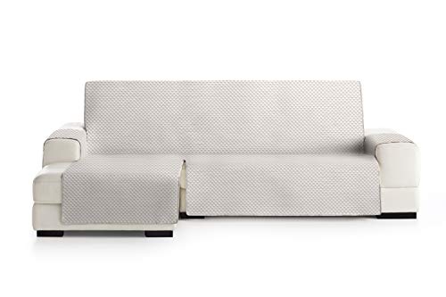 Eysa Oslo Sofa überwurf, Polyester, C/0 Ecru-nerz, Chaise Longue 240 cm. Geeignet für Sofas von 250 bis 300 cm von Eysa