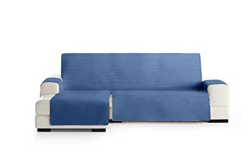 Eysa Oslo Sofa überwurf, Polyester, C/3 blau-grau, Chaise Longue 240 cm. Geeignet für Sofas von 250 bis 300 cm von Eysa