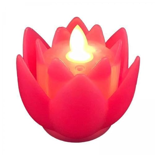 F Fityle 3X Lotus Lampe, Licht Buddha, LED Teelichter, Flackernde Kerze, Festival Feier, Zuhause, Lotus Design, Elektrische Kerzenlichter für Den Tisch zu Haus von F Fityle