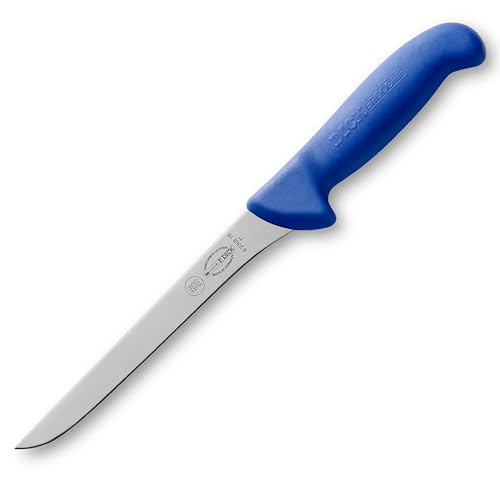 F. DICK Ausbeinmesser, Steif, Metzgermesser ErgoGrip (Messer mit Klinge 18 cm, X55CrMo14 Stahl, nichtrostend, 56 HRC) 82368181, Chromstahl, Blau von F. DICK