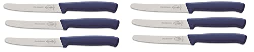 F. DICK ProDynamic Allzweckmesser-Set 6-teilig mit Wellenschliff (Küchenmesser blau, Klingenlänge 11 cm, Universalmesser, Klinge X55CrMo14 Stahl, Härte 56° HRC) 85015112-12 von F. DICK