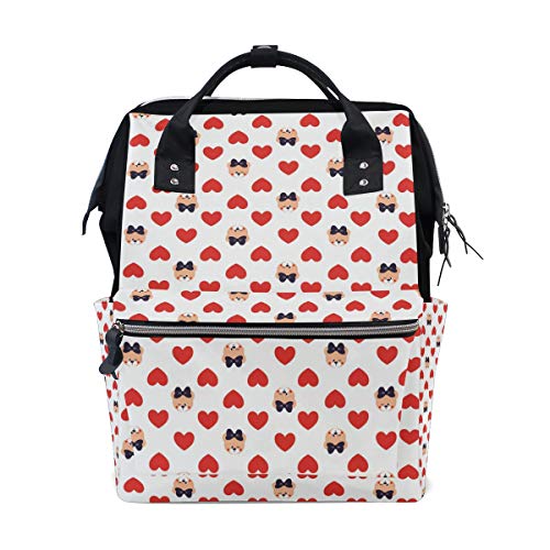 FANTAZIO Rucksäcke Bär Love Print Schultasche Segeltuch Daypack von FANTAZIO