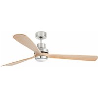 Deckenventilator mit Licht nickel matt/kiefer Ø 168 cm LANTAU-G von FARO BARCELONA