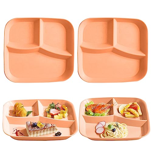 FARYODI 4er Kinderteller Set - Kinderteller Unterteilt, Plastikteller Mehrweg und Plastikteller Mehrweg Spülmaschinenfest - Ideal für Kinder und Erwachsene von FARYODI