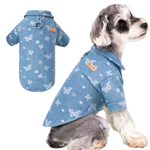 FASSME Hemden für Hunde, Denim-Kleidung für Hunde – warme Hundebekleidung, weiche Welpenkleidung, niedliche Hundekleidung für Reisen, Welpen, Haustiere von FASSME