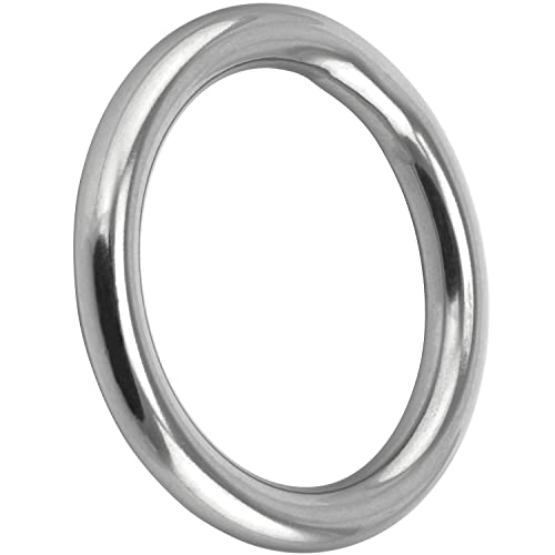 FASTON® Edelstahlringe 10x60mm geschweißt und poliert (10 Stück) Edelstahl O Ring Rundring rostfreier Edelstahl A4 V4A von FASTON