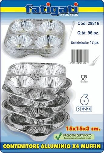 FATIGATI SRL L. Aluminium-Muffins, 6 Stück, 29816, Siehe Foto, Come von FATIGATI SRL