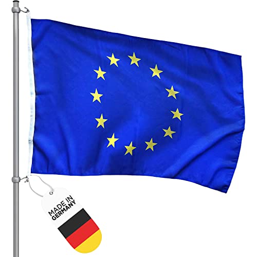 FBS Premium Europa Flagge - Wetterfeste Flagge Europa 150x100cm - Strapazierfähige Fahnen und Flaggen aus aller Welt - EU Flagge aus Spun-Polyester 155g/m - Schiffsflaggentuch von FBS