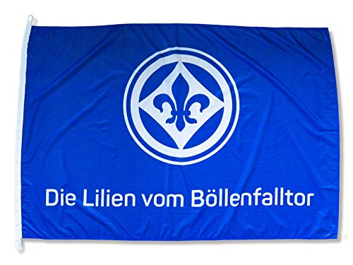 Sportverein SV Darmstadt 98 Fahne - Flagge - Die Lilien vom Böllerfalltor - 150x100cm - Lizenzprodukt von FBS