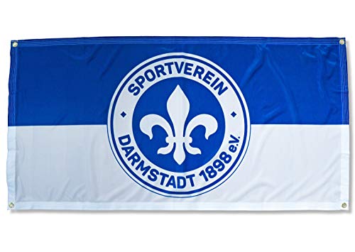 Sportverein SV Darmstadt 98 Fahne - Zaunfahne Flagge mit Ösen 140x70cm - Original Lizenzprodukt von FBS