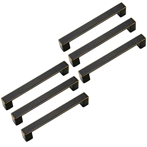 FBSHOP(TM) Euro Bar Schrank Griff Küchengriff Schwarz Bronze, 6er Pack Cabinet zieht Hardware für Bad Schranktür und Schublade 128mm Möbelgriff HT6018 von FBSHOP(TM)