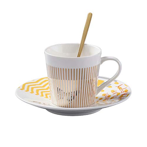 FBSHOP(TM Tasse und Untertasse, Motiv: Schmetterling, spiegelverkehrtes Bild, Tasse mit goldenem Inlay, Porzellan, Teetasse, Untertasse für Cappuccino, Milch, Espresso, Tee, Kaffee, schönes Geschenk von FBSHOP(TM)