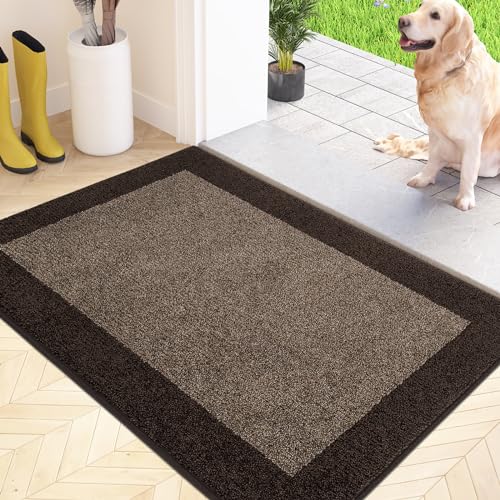 FCSDETAIL Schmutzfangmatte Innen 50 x 80 cm, rutschfeste Fußmatte, waschbar Sauberlaufmatte, absorbierend Fussmatte für Hund, Eingang, Haustür von FCSDETAIL