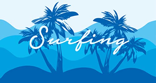 FEBE Strandtuch XXL Surfing 100x180 cm Badetuch Groß 100% Mikrofaser Handtuch Stranddecke Sommer-Handtücher von FEBE