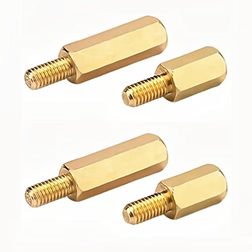 FEEIMOL M2 Abstandshalter Messing Hex Distanzhülsen PCB Platinen Abstandshalter Männlich Weiblich Gewinde Abstandsbolzen M2x8+3mm (60 Stück) von FEEIMOL