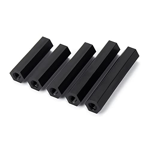 FEEIMOL Nylon Schwarz Hex Spacer, Weiblich Gewinde Spacer Distanzbolzen Sechskant Abstandsbolzen Muttern M3x16mm (50 Stück) von FEEIMOL