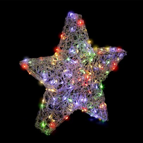 FEERIC CHRISTMAS Feeric Lights and Christmas – Figur für den Außenbereich, Stern, 150 l, ML H50 T, Mehrfarbig, L von FEERIC CHRISTMAS